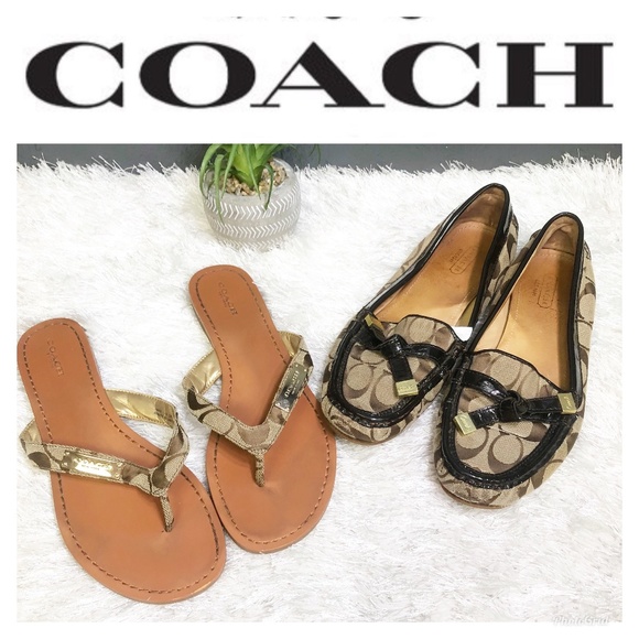 Coach Shoes - Coach Signature Sandals Flats Bundle! Size 8